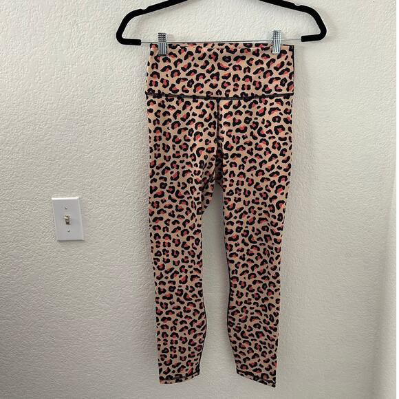 Fabletics Define PowerHold High-Waisted 7/8 Leggings Leopard Print Women Small - Picture 2 of 14